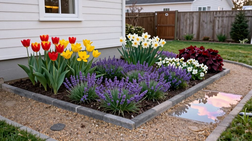 seasonal color changing garden bed