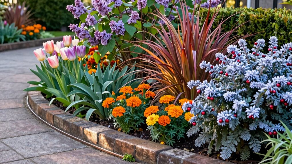 seasonal rotating garden border