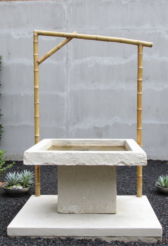 sleek ceramic bird bath