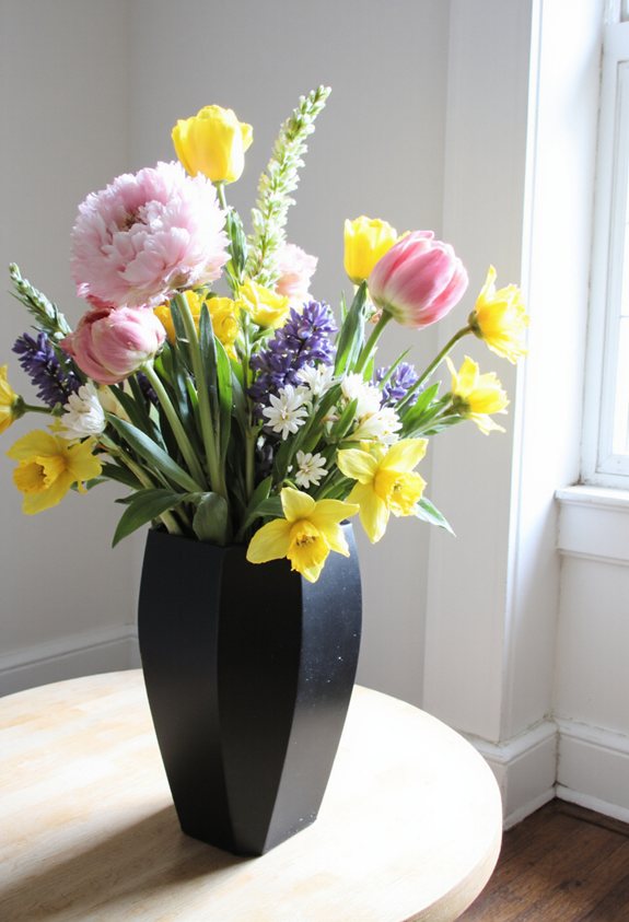 sleek geometric spring vase