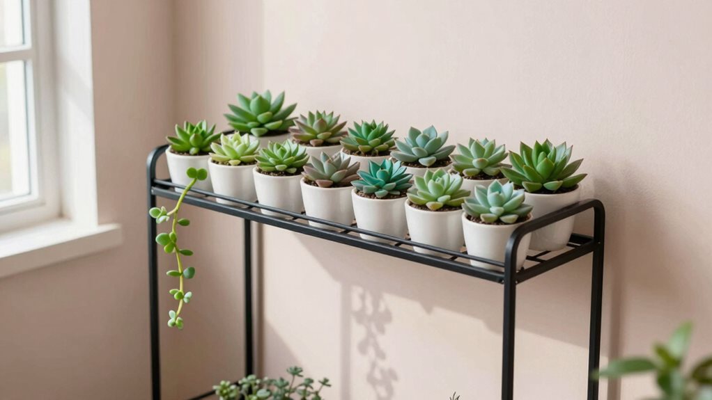 slim metal succulent rack