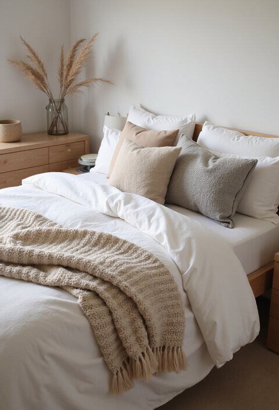 soft neutral throws and blankets