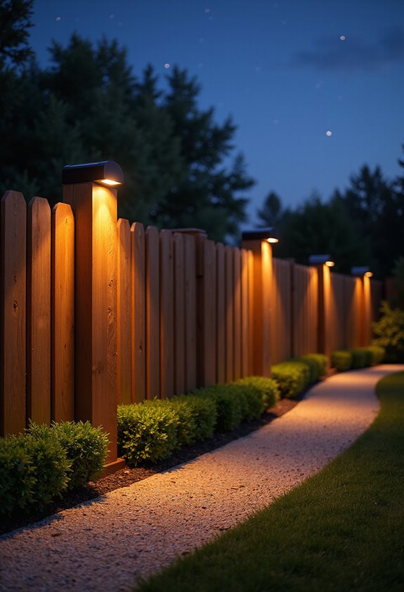 solar fence post lighting