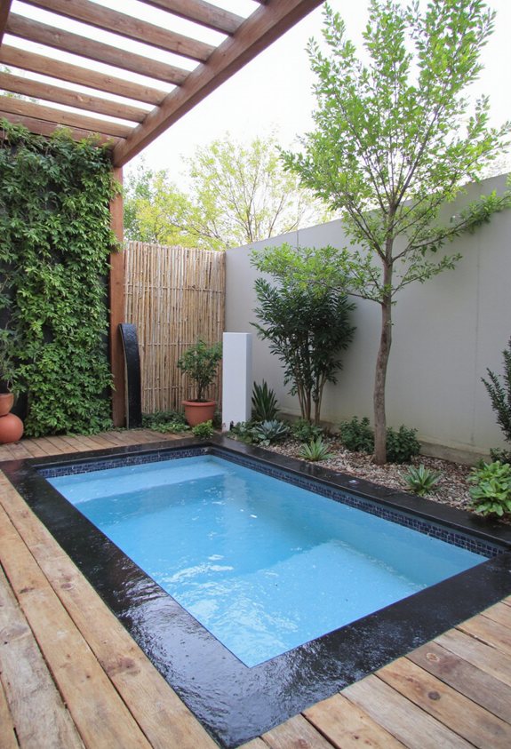 solar heated plunge pool