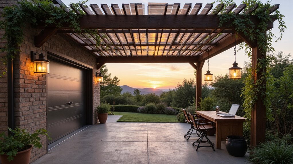 solar powered pergola lighting