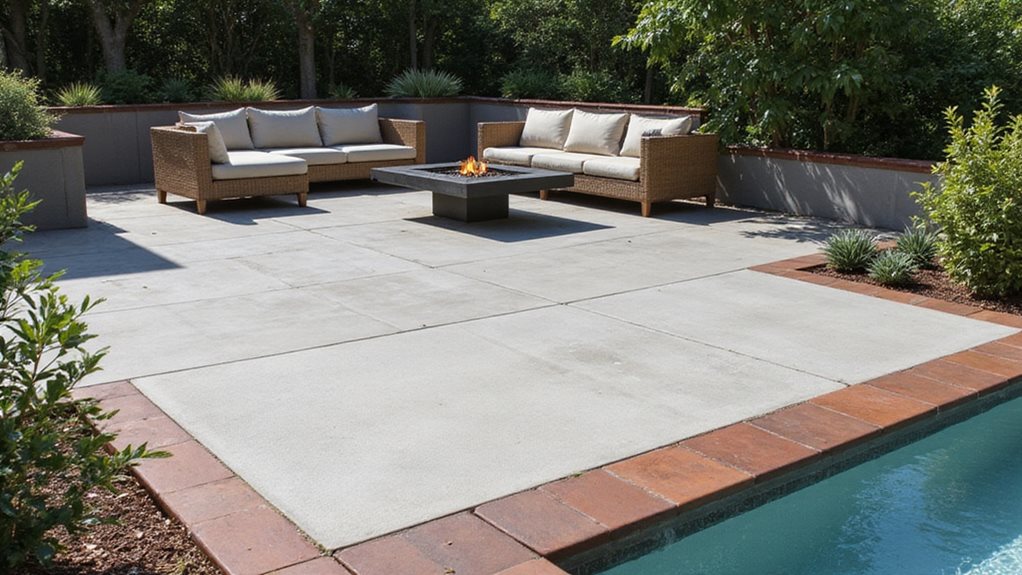 stained concrete zone divider