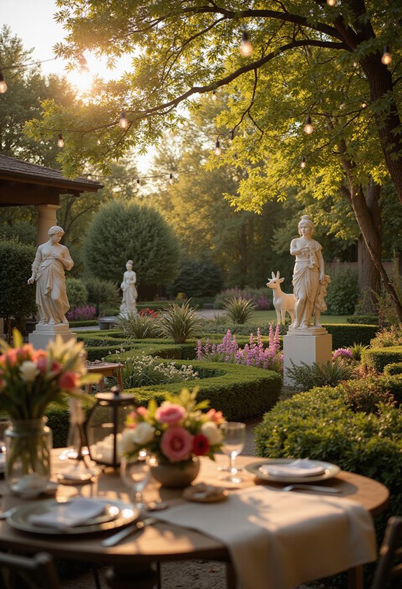 strategic garden art placement