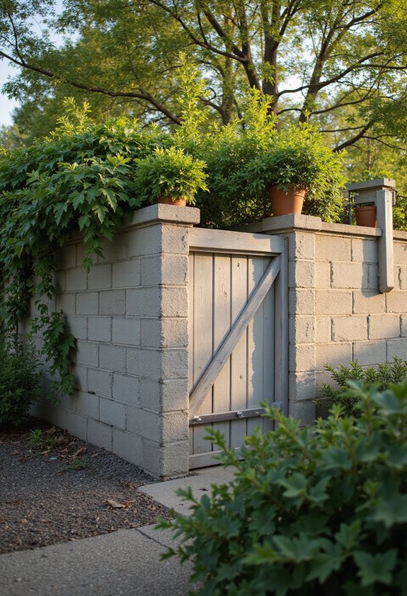 sturdy green concrete garden