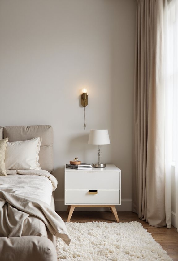 subtle metallic bedroom accents