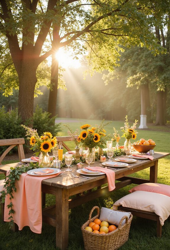 sunny baby shower decor