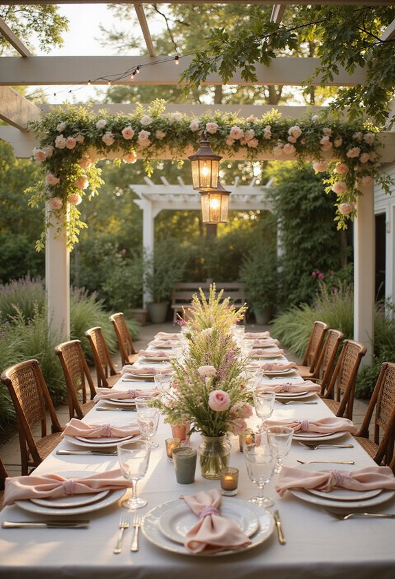 themed colorful garden menu