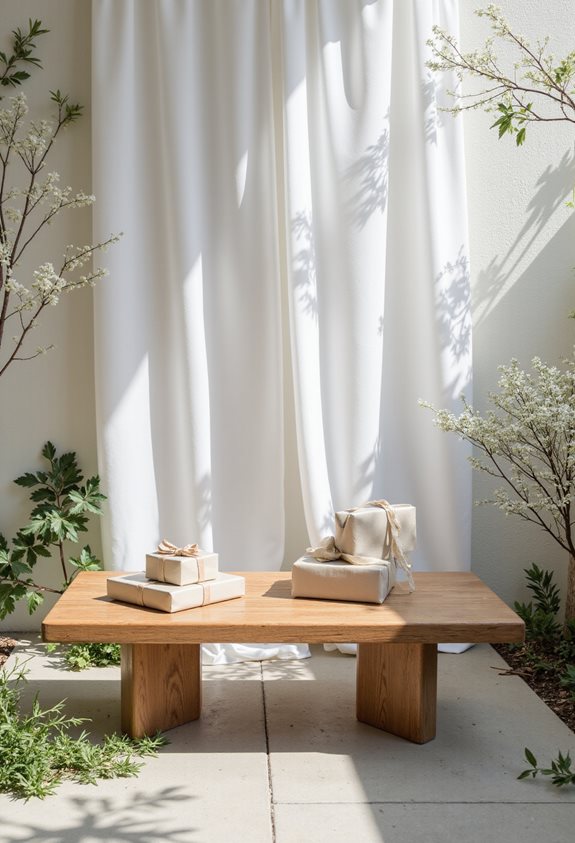 thoughtful gift area setup