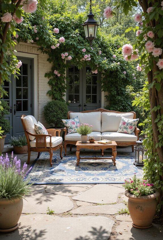 transform patio with rugs
