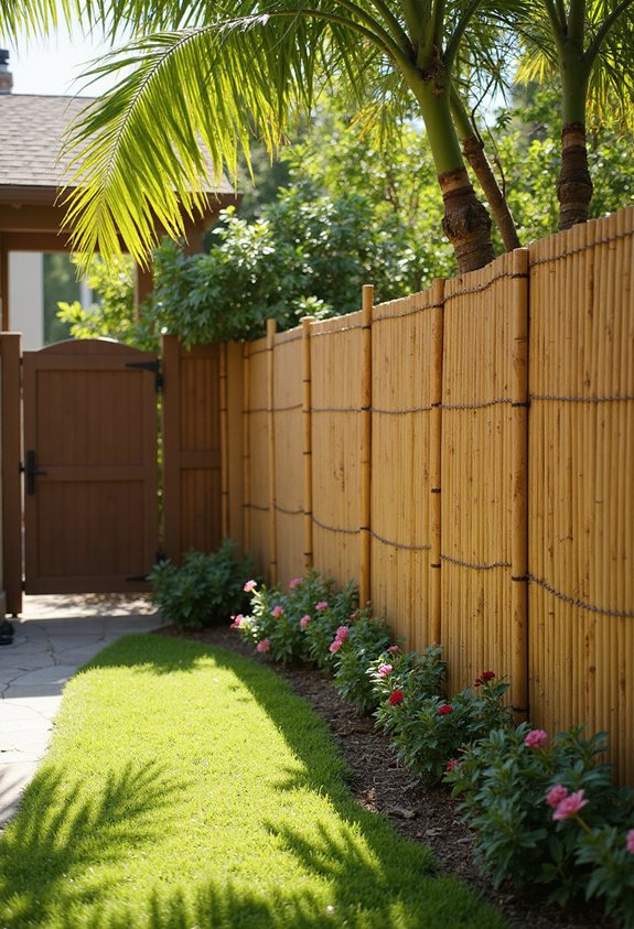 tropical bamboo fence option