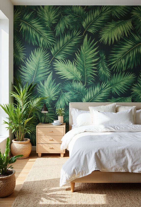 tropical statement wall ideas