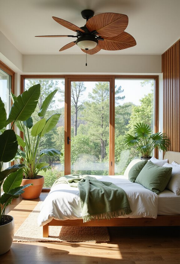 tropical themed breezy ceiling fan