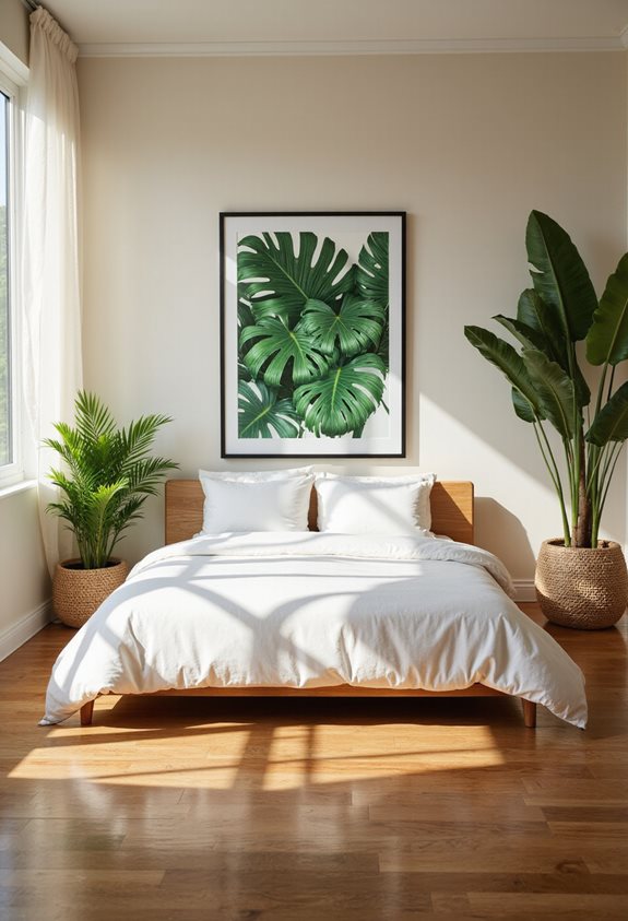 tropical themed vibrant wall art