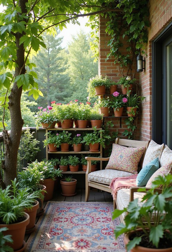 vibrant balcony container garden