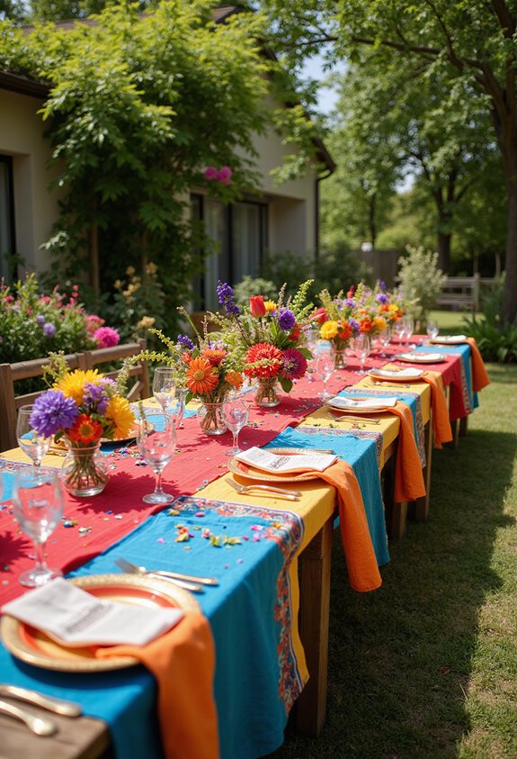 vibrant tablecloths for celebrations