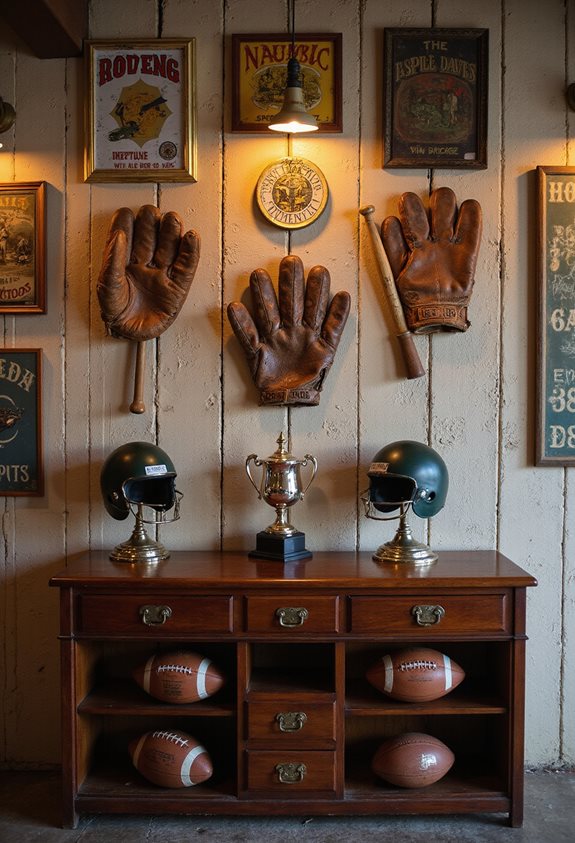 vintage sports wall decor