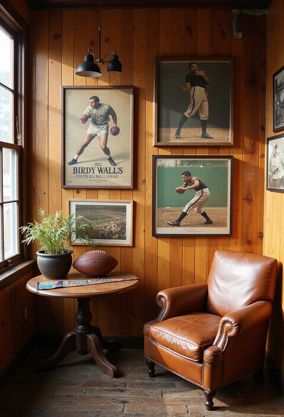 vintage sports wall decor