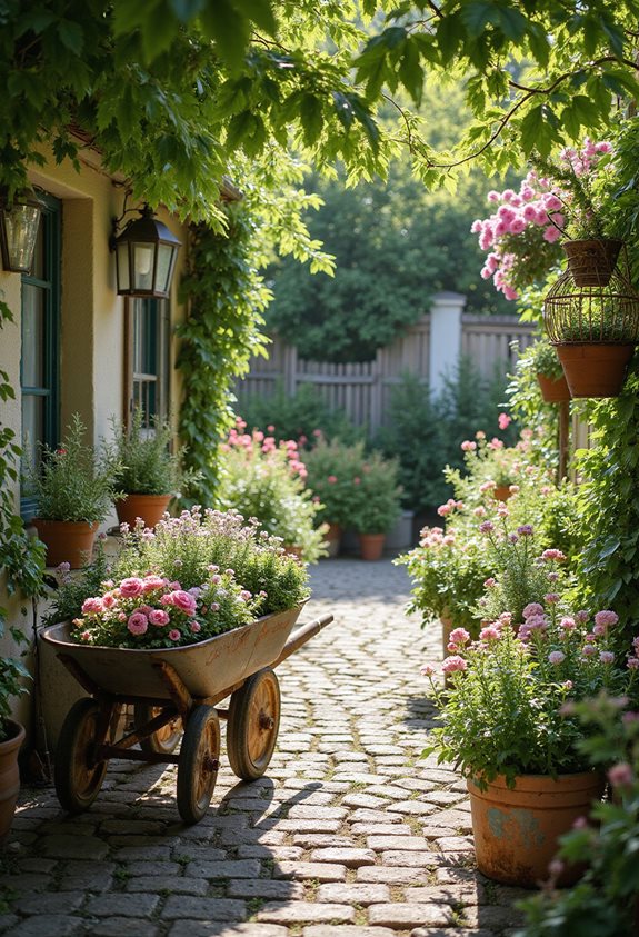 vintage upcycled garden decor