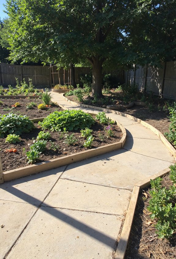 accessible raised bed pathways