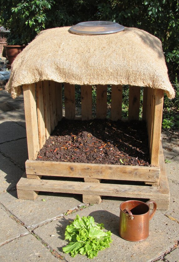 backyard pallet worm compost