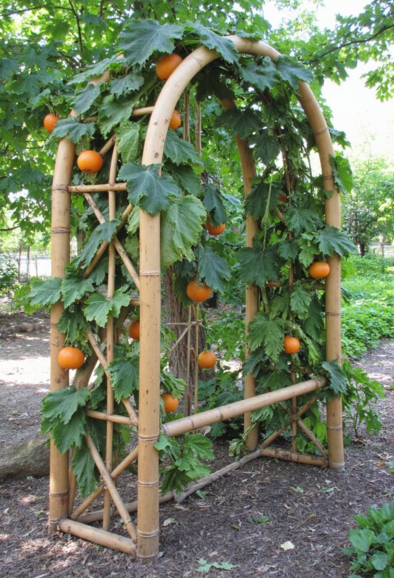 bamboo arch squash support