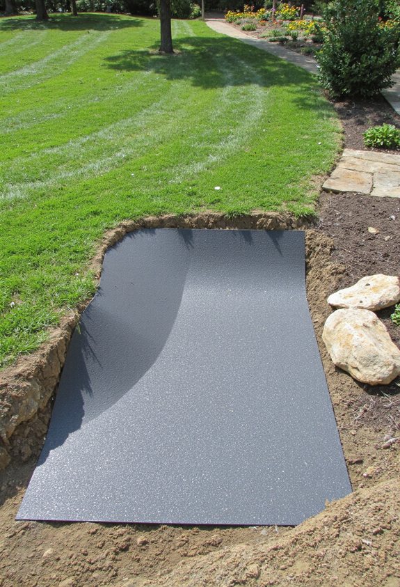 barrier membrane under lawn