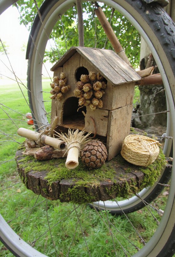 bicycle wheel bug hotel