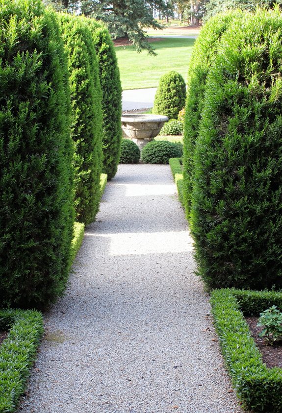 boxwood gravel drought tolerant oasis