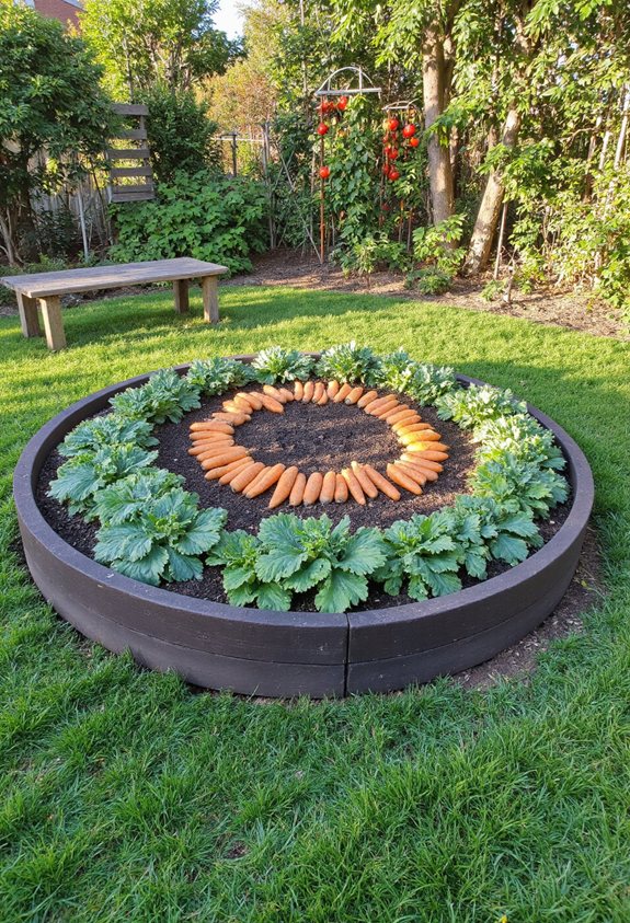 circular focal planting design