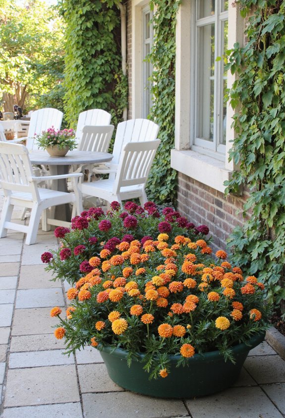 compact colorful patio blooms
