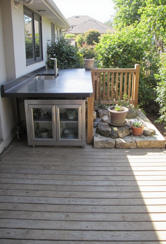 compact deck bar setup