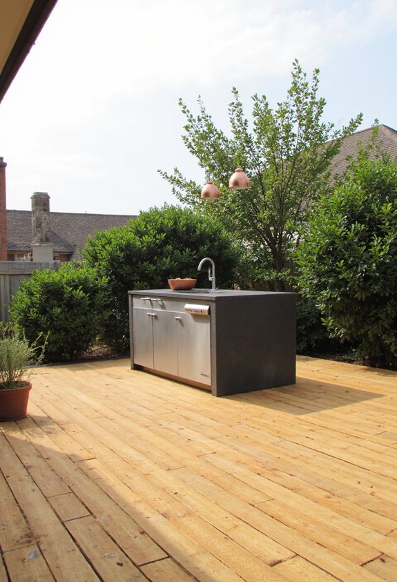 compact deckside kitchen island