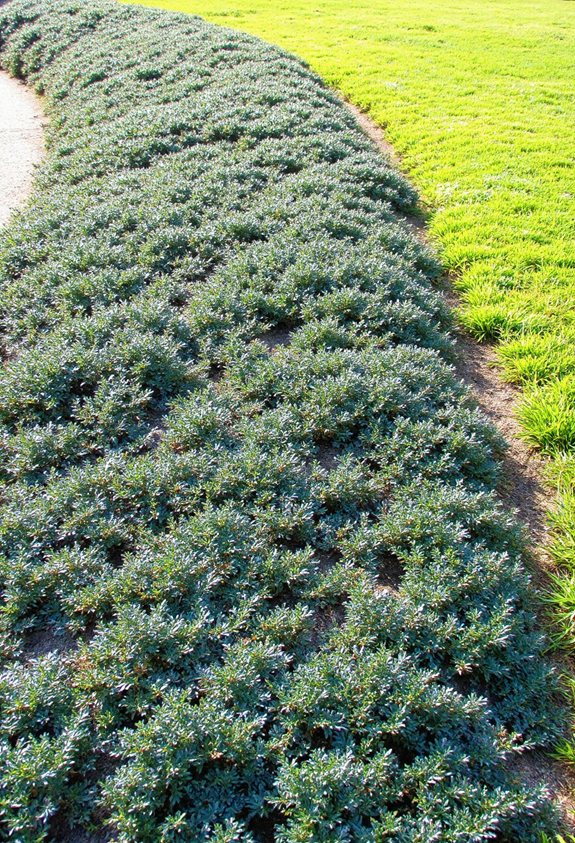 compact evergreen blue green carpet