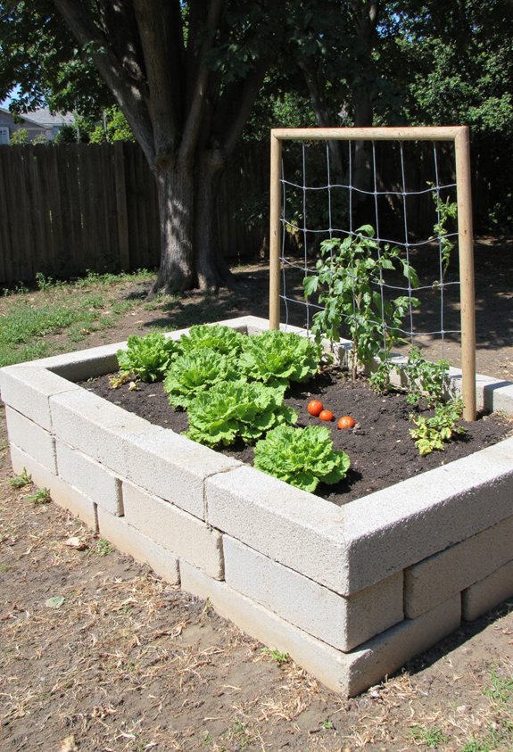 concrete block garden oasis