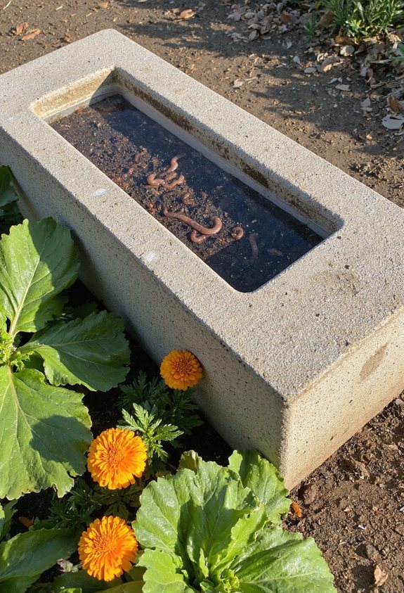concrete block worm habitat