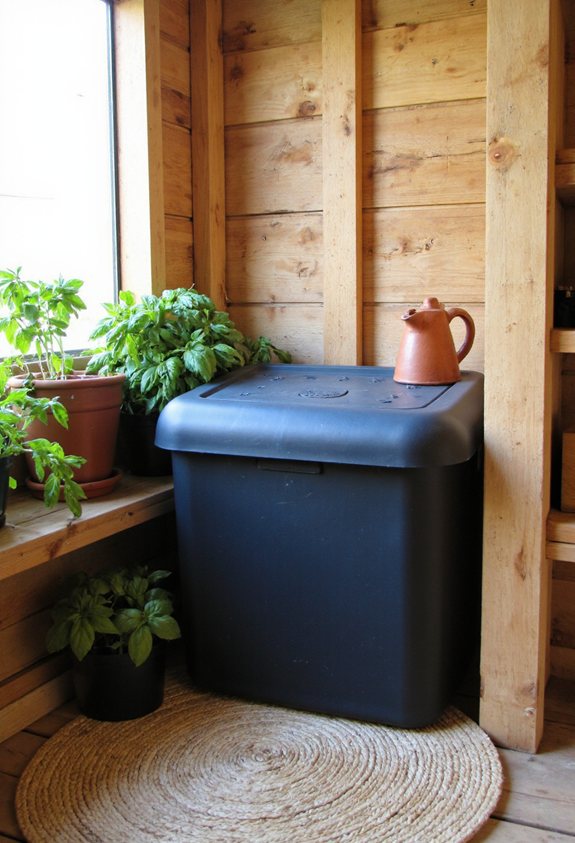 corner worm bin setup