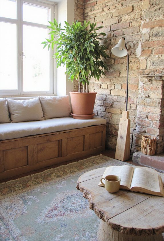 cozy built in reading nook