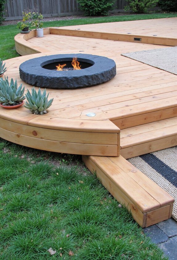 cozy compact fire pit