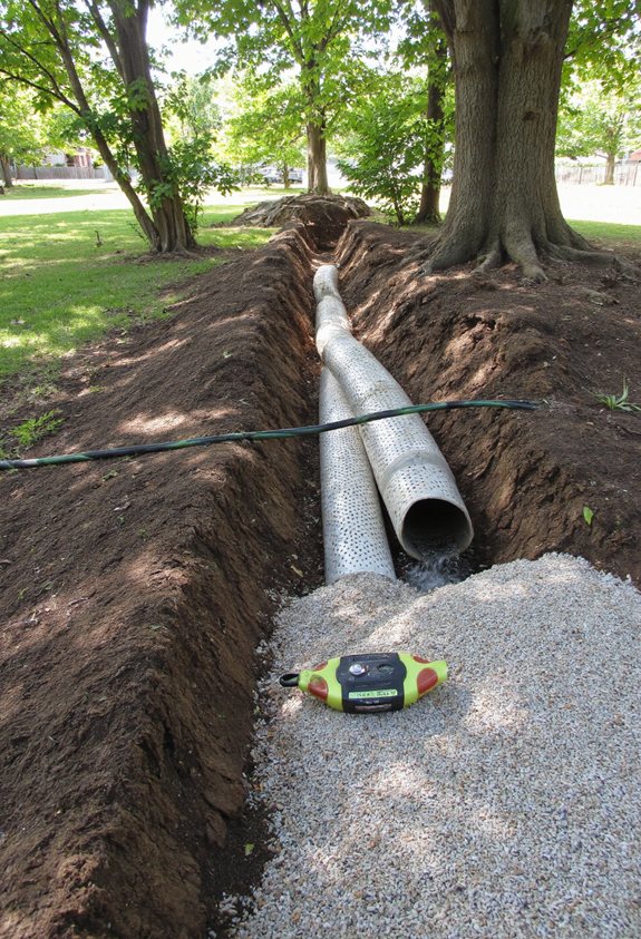 diy trench drainage system