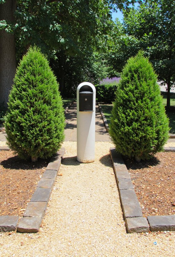 dwarf trees frame mailbox