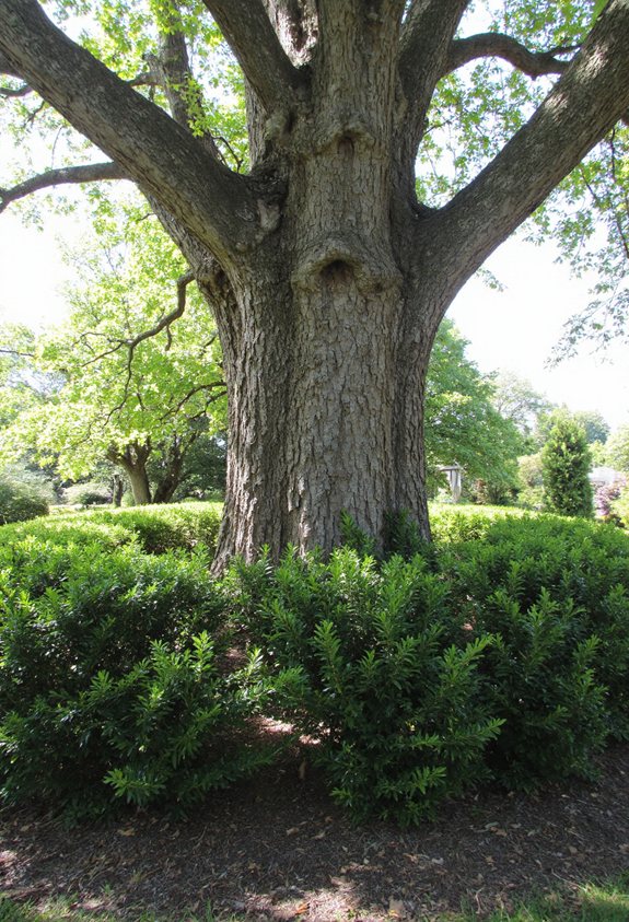 evergreen shrub fence