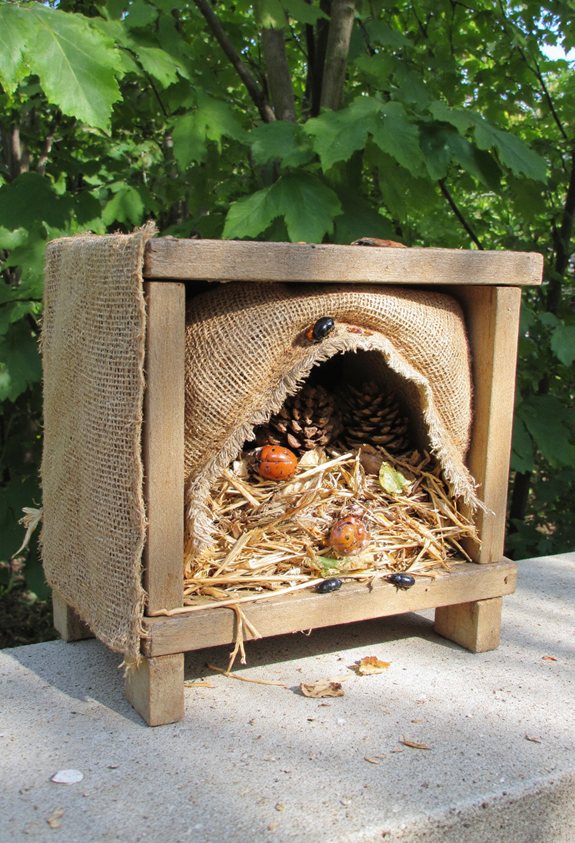 fabric wrapped bug hotel