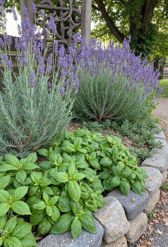 fresh flavorful herb border