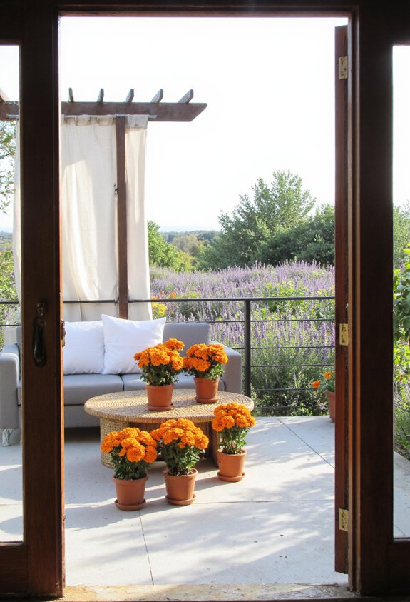 heat resistant marigold patio