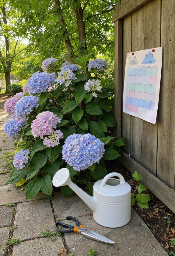 hydrangea care scheduling