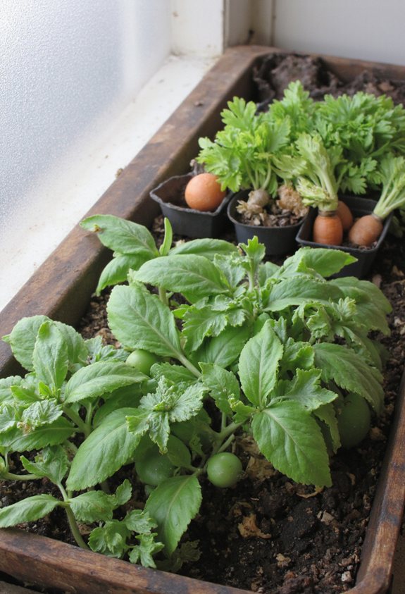 indoor peas and cool root sowing
